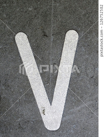 Written Wording in Distressed State Typography Found Ransom Letter V Written Wording in Distressed State Typography Found Ransom Letter V 126752582