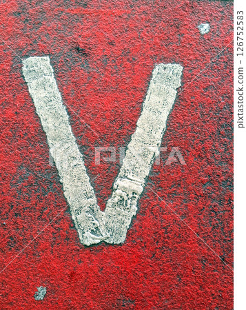 Written Wording in Distressed State Typography Found Ransom Letter V 126752583