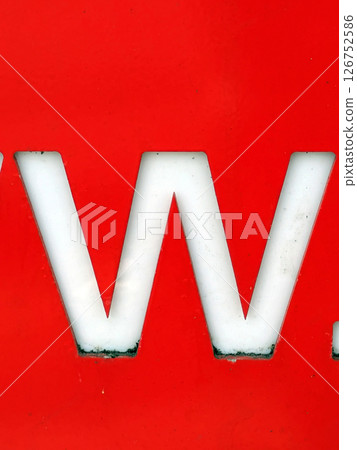 Written Wording in Distressed State Typography Found Ransom Letter W 126752586