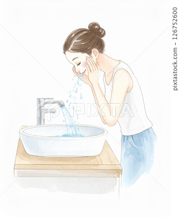 Women washing their face 126752600