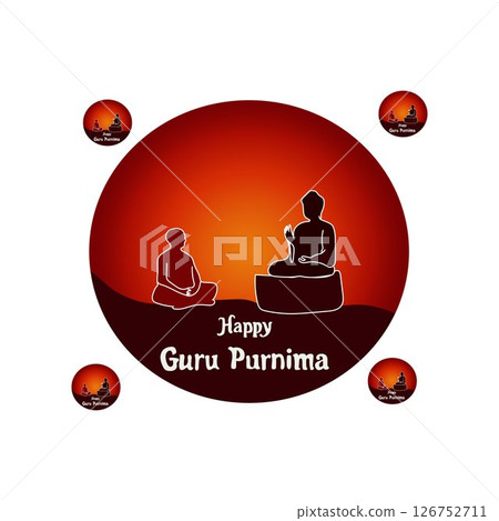 Happy guru Purnima free vector illustration 126752711