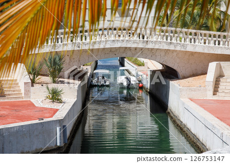 May 30, 2024: Cap Cana, Dominican Republic Bridge Over Canal in Cap Cana Marina 126753147