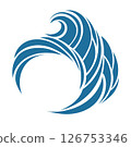 Abstract curled wave with dense vector motion 126753346