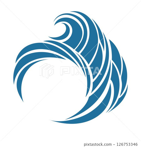 Abstract curled wave with dense vector motion Abstract curled wave with dense vector motion 126753346