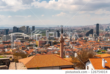 Cityscape from the walls of Ankara castle 126754014