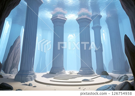 遊戲背景：水下神殿中的大廳式祈禱大廳 126754938