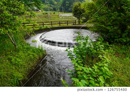 Water for water flow / small bamboo circle diversion 126755480