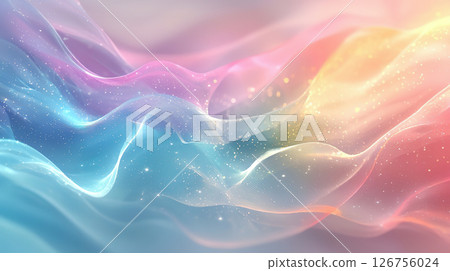 透明閃閃發光的彩虹波浪圖案背景 透明閃閃發光的彩虹波浪圖案背景 126756024
