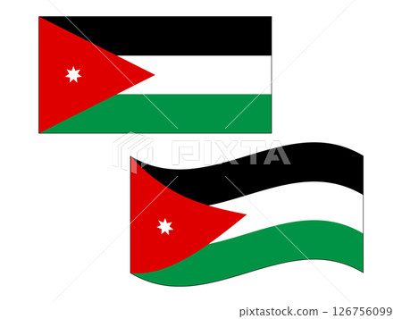 約旦國旗 126756099