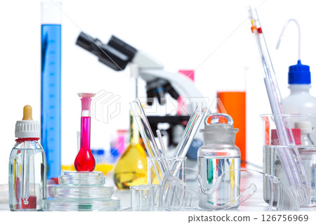 Chemical scientific laboratory stuff test tube flask Chemical scientific laboratory stuff test tube flask 126756969