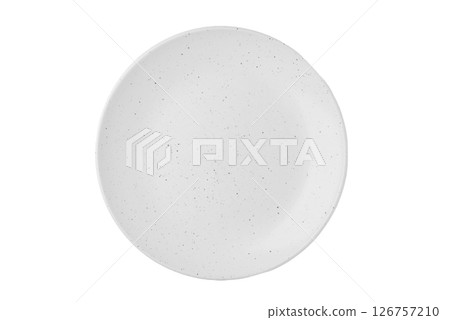 An empty plate on a white background. An empty plate on a white background. 126757210