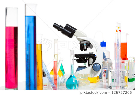 Chemical scientific laboratory stuff test tube flask 126757266