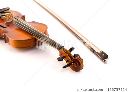 retro violin vintage on white retro violin vintage on white 126757524