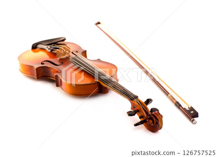 retro violin vintage isolated on white retro violin vintage isolated on white 126757525