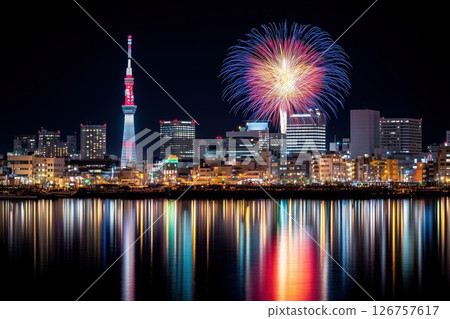 Summer night view of Tokyo 126757617
