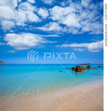 Ibiza Aigues Blanques Aguas Blancas Beach at Santa Eulalia Ibiza Aigues Blanques Aguas Blancas Beach at Santa Eulalia 126757899