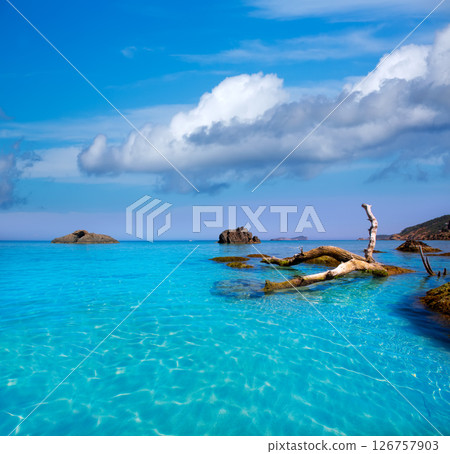 Ibiza Aigues Blanques Aguas Blancas Beach at Santa Eulalia 126757903