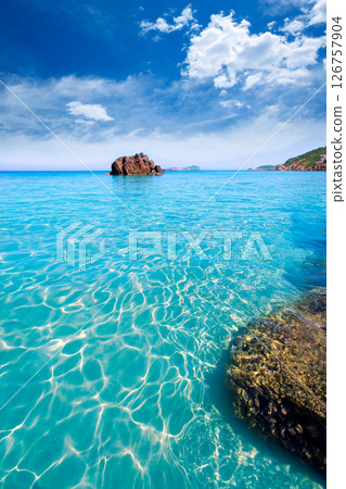 Ibiza Aigues Blanques Aguas Blancas Beach at Santa Eulalia Ibiza Aigues Blanques Aguas Blancas Beach at Santa Eulalia 126757904