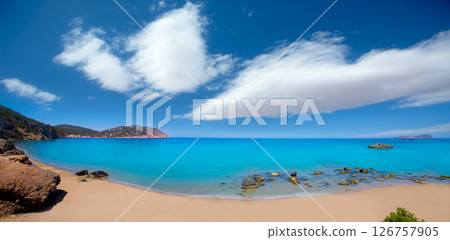 Ibiza Aigues Blanques Aguas Blancas Beach at Santa Eulalia Ibiza Aigues Blanques Aguas Blancas Beach at Santa Eulalia 126757905