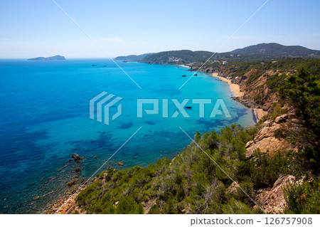 Ibiza Aigues Blanques Aguas Blancas Beach at Santa Eulalia Ibiza Aigues Blanques Aguas Blancas Beach at Santa Eulalia 126757908