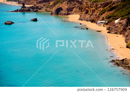Ibiza Aigues Blanques Aguas Blancas Beach at Santa Eulalia Ibiza Aigues Blanques Aguas Blancas Beach at Santa Eulalia 126757909