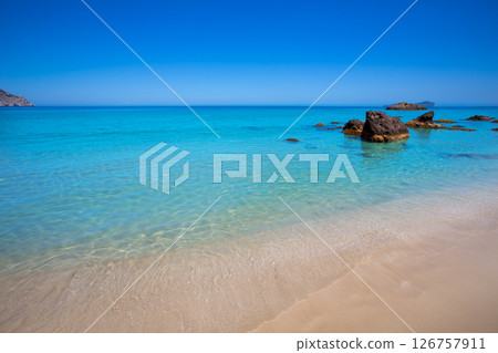 Ibiza Aigues Blanques Aguas Blancas Beach at Santa Eulalia 126757911