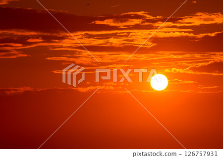 Sunset orange sky background at evening Sunset orange sky background at evening 126757931