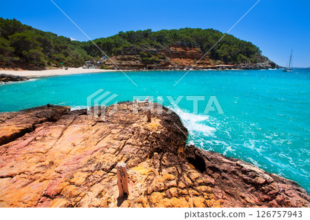 Ibiza cala Salada in san antonio Abad at Balearic 126757943