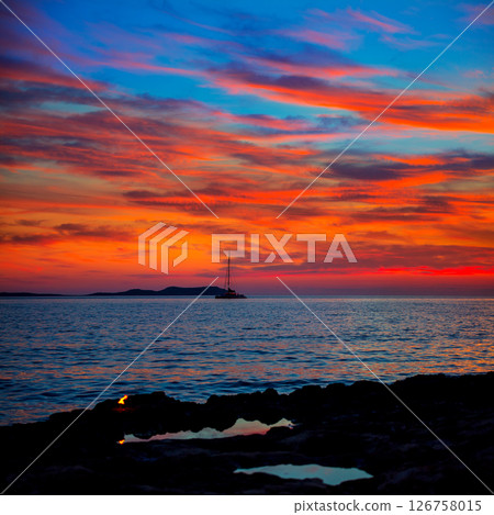 Ibiza san Antonio Abad de Portmany sunset 126758015