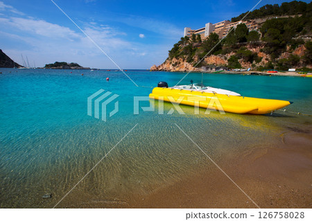 ibiza Port de Sant Miquel San Miguel beach in Balearic islands 126758028