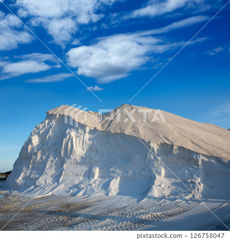 Ibiza ses Salines saltworks white salt mountain 126758047