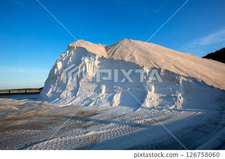 Ibiza ses Salines saltworks white salt mountain 126758060