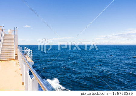 View of the Pacific Ocean from a ferry 126758589