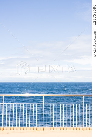 View of the Pacific Ocean from a ferry 126758596