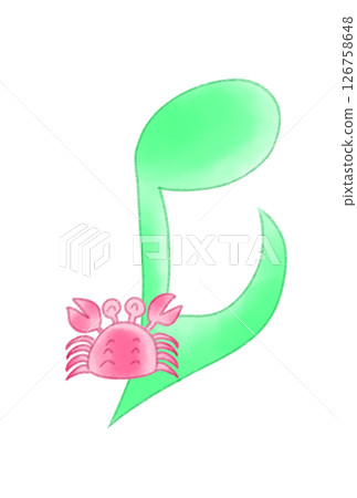 Musical note with crab Musical note with crab 126758648