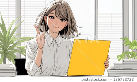 舉起食指做出決定的商務人士 126758728
