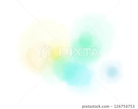 清爽的淺藍色和黃色水彩紋理插圖 清爽的淺藍色和黃色水彩紋理插圖 126758753