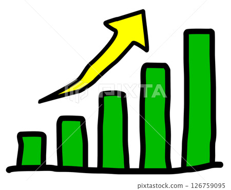顯示銷售額和統計數據成長的圖表說明 顯示銷售額和統計數據成長的圖表說明 126759095