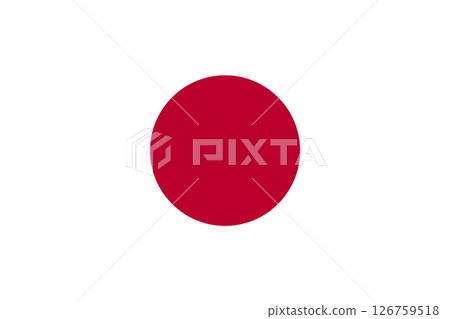 比例精確的日本國旗 126759518