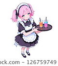 女僕端著飲料 126759749