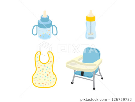 Set of baby goods icons stock illustration 126759783