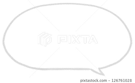 Simple handwritten oval speech bubble Simple handwritten oval speech bubble 126761028