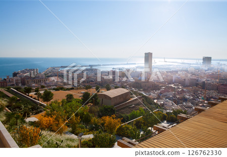 Alicante cityscape skyline in mediterranean sea 126762330