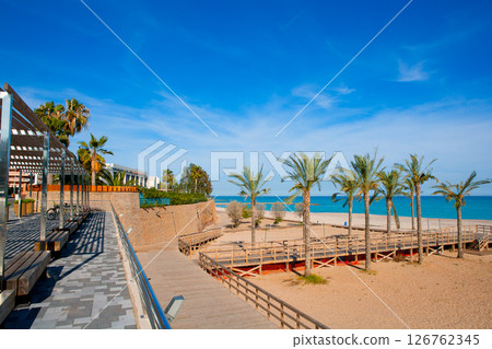 Benicasim in Castellon Benicassim beach at Mediterranean 126762345