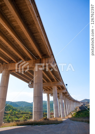 viaducto de Bunol in Autovia A-3 road Valencia 126762397