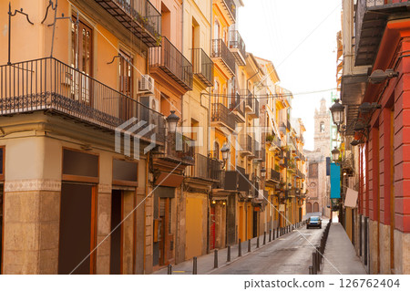 Valencia Bolseria Street in Barrio del Carmen downtown 126762404