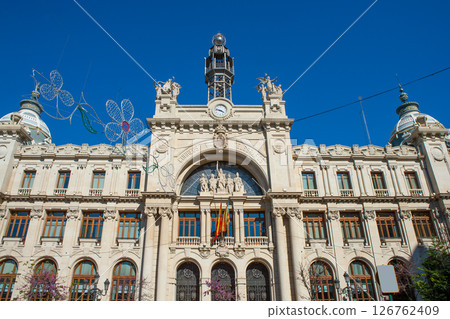 Correos building in Valencia in Plaza Ayuntamiento downtown 126762409