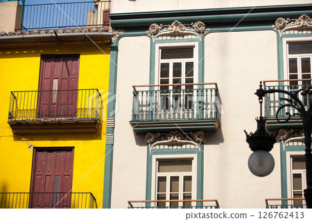 Valencia downtown facades near Central Market Valencia downtown facades near Central Market 126762413