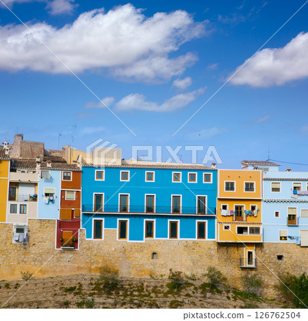 Colorful houses in Villajoyosa La vila Joiosa Alicante 126762504