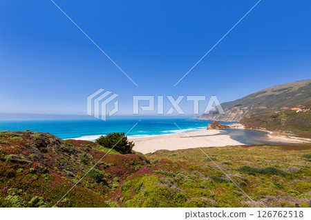 California beach in Big Sur in Monterey Pacific Highway 1 126762518